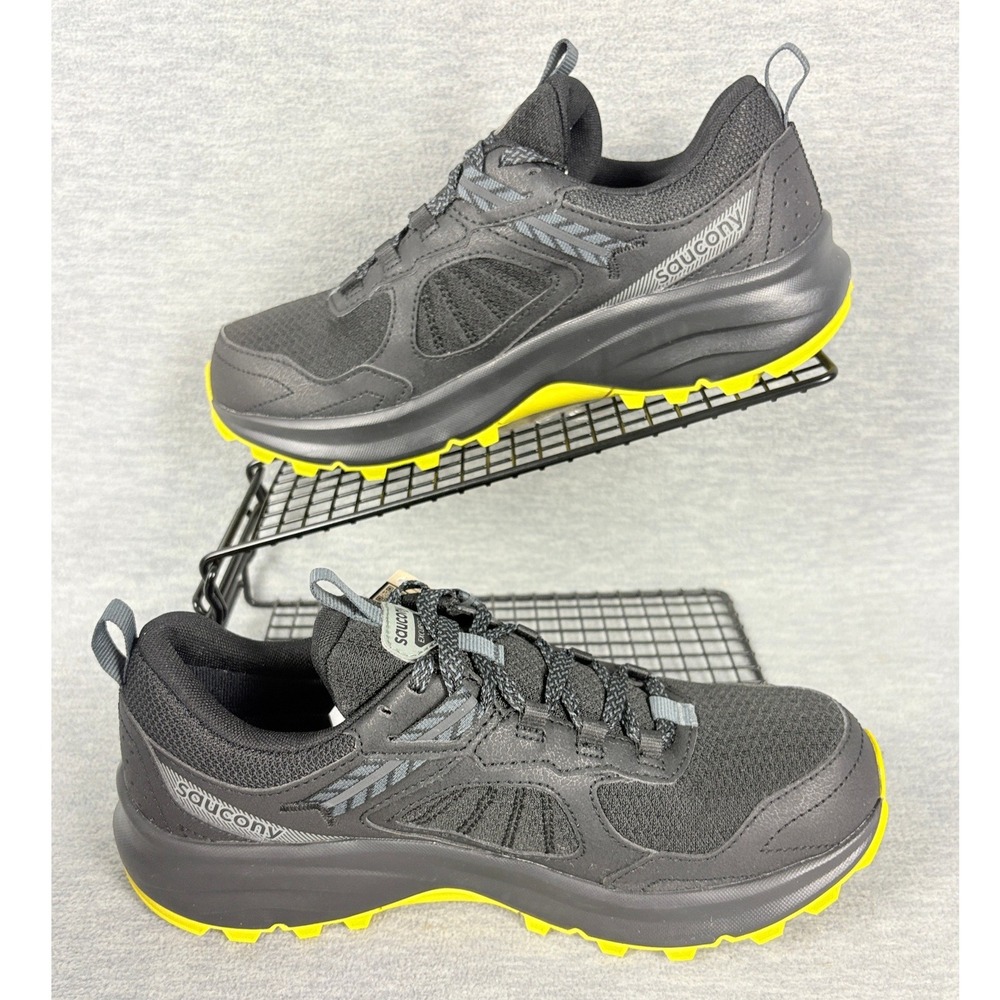 Saucony Excursion TR17 GTX Trail Sneakers Mens 7 Black Yellow Outdoors Gore-Tex - Picture 2 of 15